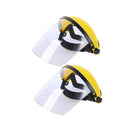 2Pcs Clear Safety Full Face Shield Guard Visor Cap Anti Splash Protector