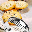 Stainless Steel Fluted Edge Round Cookie Biscuit Cutter Set 12 Pieces Gradu