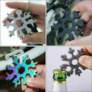 18 In 1 Multi Tool Stainless Snowflake Shape Key Chain Screwdriver 2.4*2.4'' US