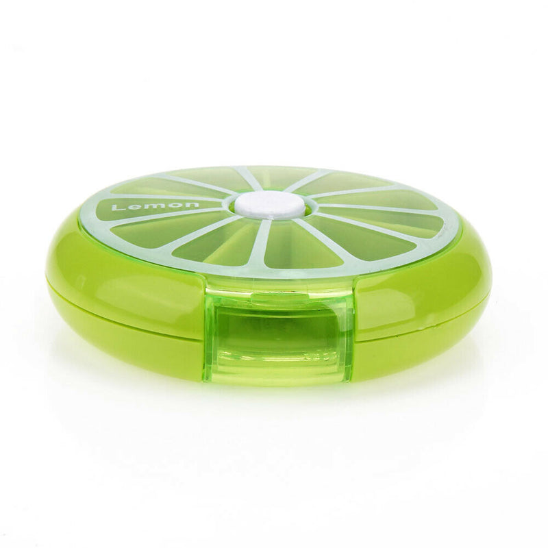 7 Sub Grid Round Fruit Shape Weekly Health Care Medicine Pill Box Organizer