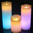 3Pcs Color Change Gradient Led Candles Remote Control Electronic Flameless