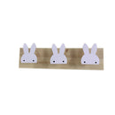 Cute Wooden Bunny Hook Rail For Kids Room Wall Decorate Hanger Hook For Kid