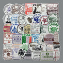 60pcs/lot Retro traveling boarding pass air tickets creative suitcase stickers Z
