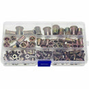 150PCS Plated Carbon Steel Rivet Nut M3 M4 M5 M6 M8 M10 M12 Flat Head Threa U1Y8