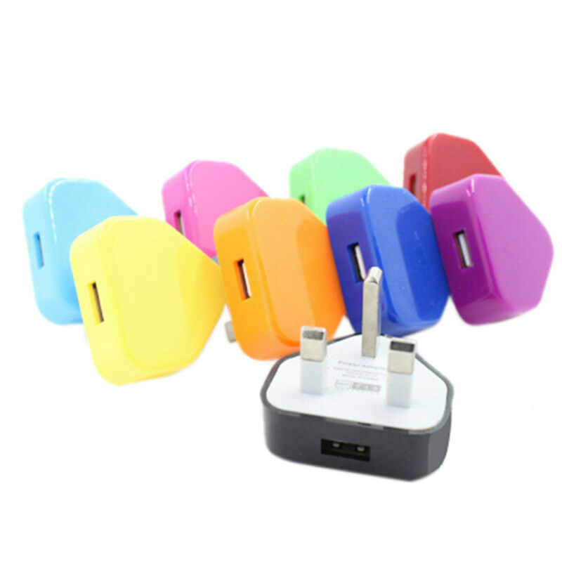 UK Mains Wall 3 Pin USB Plug Adapter Charger Power USB Port For Phones Tabl %o