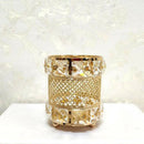 Metal Crystal Makeup Organizer Beauty Tools Storage Makeup Brush Pen Holder K2T7