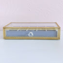 Glass Lidded Jewelry Box Bracelet Keepsake Decorative Display Tray Clear Box