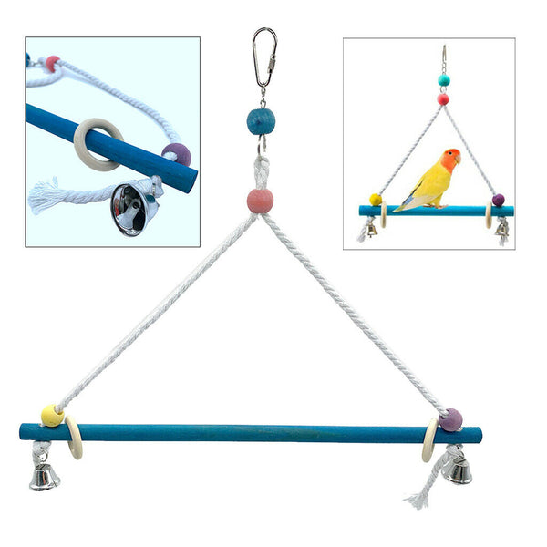 Handmade Birds Swing Parrots Perch Medium Birds Finches Budgie Parakeet