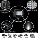 4in 200W LED Work White Light Bar Side Shooter Pod Driving Fog OffRoad Tractor