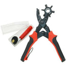 Heavy Duty Leather Belt Eyelet Holes Punch Pliers Revolving Hand Punches Durable