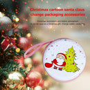 Tinplate Santa Claus Key Headset Organizer Bag with Zipper Coin Purse Xmas Decor