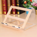 Book Stand Reading Bracket Wooden Frame Tablet Support Music Adjustable Angle