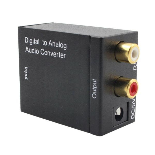 Optical Digital Stereo SPDIF Toslink Coaxial Signal to Analog Adapter (A)