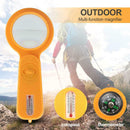 5 in 1 Thermometer with Compass and LED Lamp for Money Checking Magnifier
