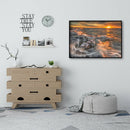 Diamond Painting Sunrise Sea Wave DIY Full Round Drill Wall Picture 40x30cm