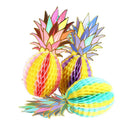 Set of 3pcs Creative Paper Pineapple Honeycomb Ball Table Centerpiece Decor