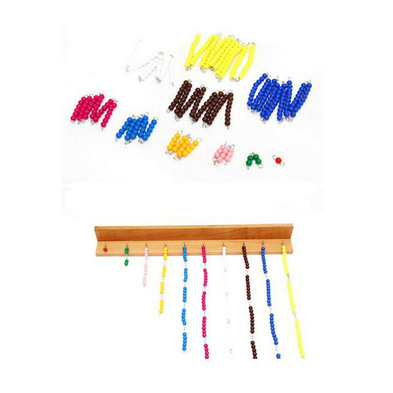 Kids Toddlers Xmas Gift Montessori Math Learning - 1-10 Square Hanging Beads