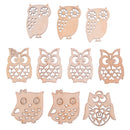 Sewing scrapbooking accessories mix natural owl shape wooden crafts handmade â„–[