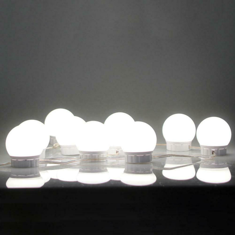 LED Mirror Makeup Light Bulb Dimmable Table Cosmetic Wall Lamp (10 Strings) SN9F