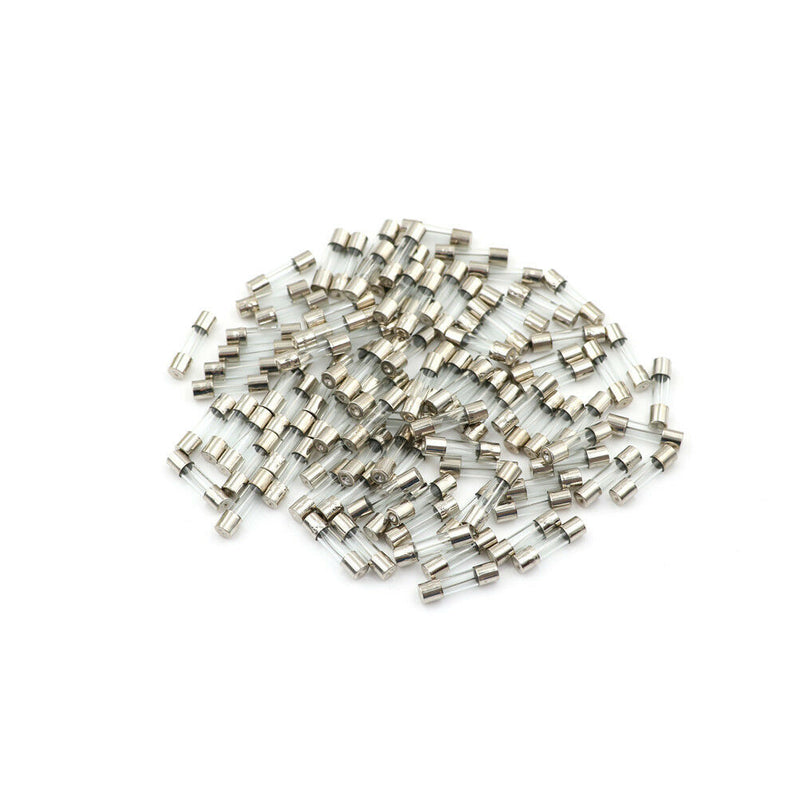 100Pcs F6AL250V Glass Tube Fuse 5x20mm 6A 250V Fast-Blow Glass Tube Fuses S Nw