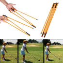 2Pcs Golf Alignment Sticks Fiberglass Training Aid Rods For Correct Ball DirG4R7
