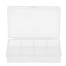 Clear 6 Grids Fishing Lure Bait Box Fishing Beads Snaps Jigs Container Case