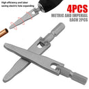 4pc Copper Pipe Swaging Tool Cross Screwdriver Drill Bit Aluminum Tube Expander