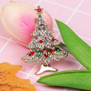 Fashion Women Costume Brooches Zircon Christmas Tree Pin Casual Jewelry