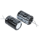 2 Pcs 220uF 200V 105C Radial Electrolytic Capacitors Black 25x18mm C7L4