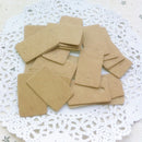 100x Brown kraft blank rectangle gift swing tags paper party wedding favour LJ