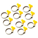 10Piece Key-Type 22-32mm  Adjustable Stainless Steel Hose Clamp Pipe