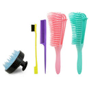 5pcs Octopus Head Scalp Neck Brush Eyebrow Shampoo Hair Washing Comb Brush