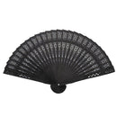 Butterfly Sakura Pattern Fan Wedding Gift Black K8A4