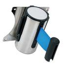 5m Retractable Queue Crowd Control Stretch Barriers Belt Safety Bank Blue