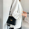 Lattice Pattern PU Women Shoulder Bags Elegant Crossbody Handbags (Black)