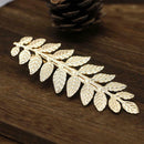 Retro Metal Leaf Hair Clips Bride Women Solid Hairpins Wedding Barrettes