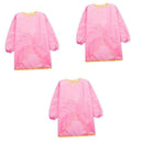 Kids Long Sleeve Apron Drawing Cooking Craft Art Smock Size S+M+L Pink