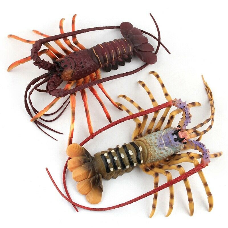 Realistic Solid Underwater World Animals Models Lifelike Large Size Lobster U4B9