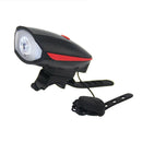 Bright USB Led Bicycle Front Light Horn 250 Lumens Bike Headlight Red