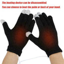 5V USB Heating Gloves Winter Hand Warmer Heated Knitted Mittens Skiing X1X0 R5X0