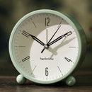 4'' Non-Ticking Quartz Battery Operated Analog Alarm Clock Nightlight Green