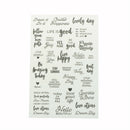 4x lovely day rub on set for scrapbooking diy photo album/card making crafts!j