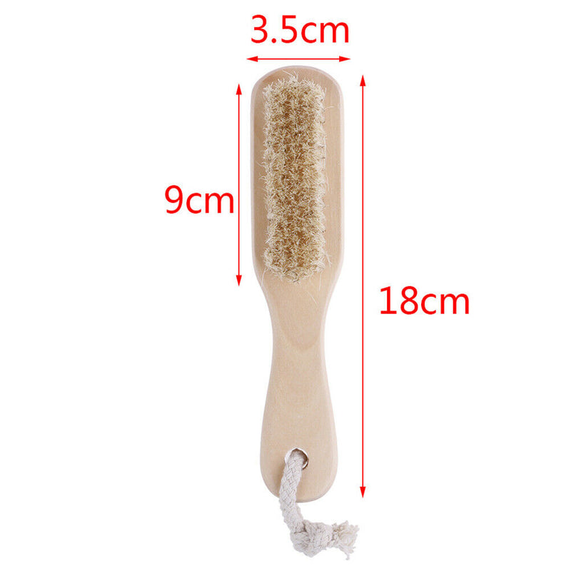 1PCS Foot Care Bristle Scrub Brush Wooden Handle Pumice Stone Remove Dead Skin3C
