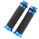 Pair Motorcycle ATV Dirt Bike Handle Bar Hand End Grips Blue 135x42x42mm