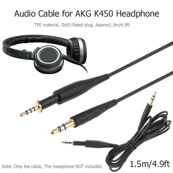 1.5m Audio Cable 2.5mm Male to 3.5mm Male For AKG K450 Q460 K480 K451 Headphone