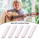 5x Guitar Bass Bridge Saddle Blank Bone Nut for Folk Classical Guitar Parts