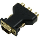 15 Pin VGA Male to 3 RCA Female M/F Adapter Connecter Converter Black T9N7