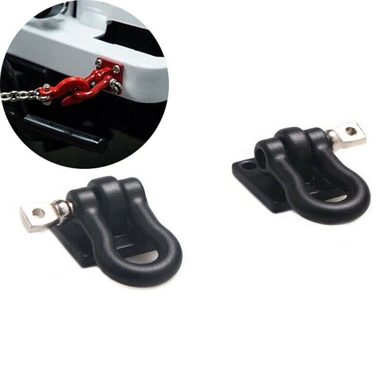 2Pcs/pair RC Car Metal Trailer Shackle Rescue Tow Hook for 1/10 RC Crawler JR