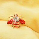 2Pcs Women Men Crystal Animal Honey Bee Brooch Pin Lapel Broach Jewelry Gift