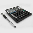 Calculator Battery Solor Powered 12 Digit Electronic Desktop Calculato HOA